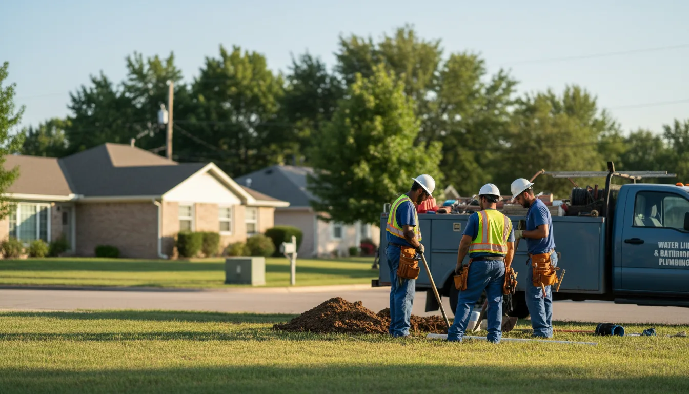 Residential water line and bathroom plumbing service in Cedar Grove, IN